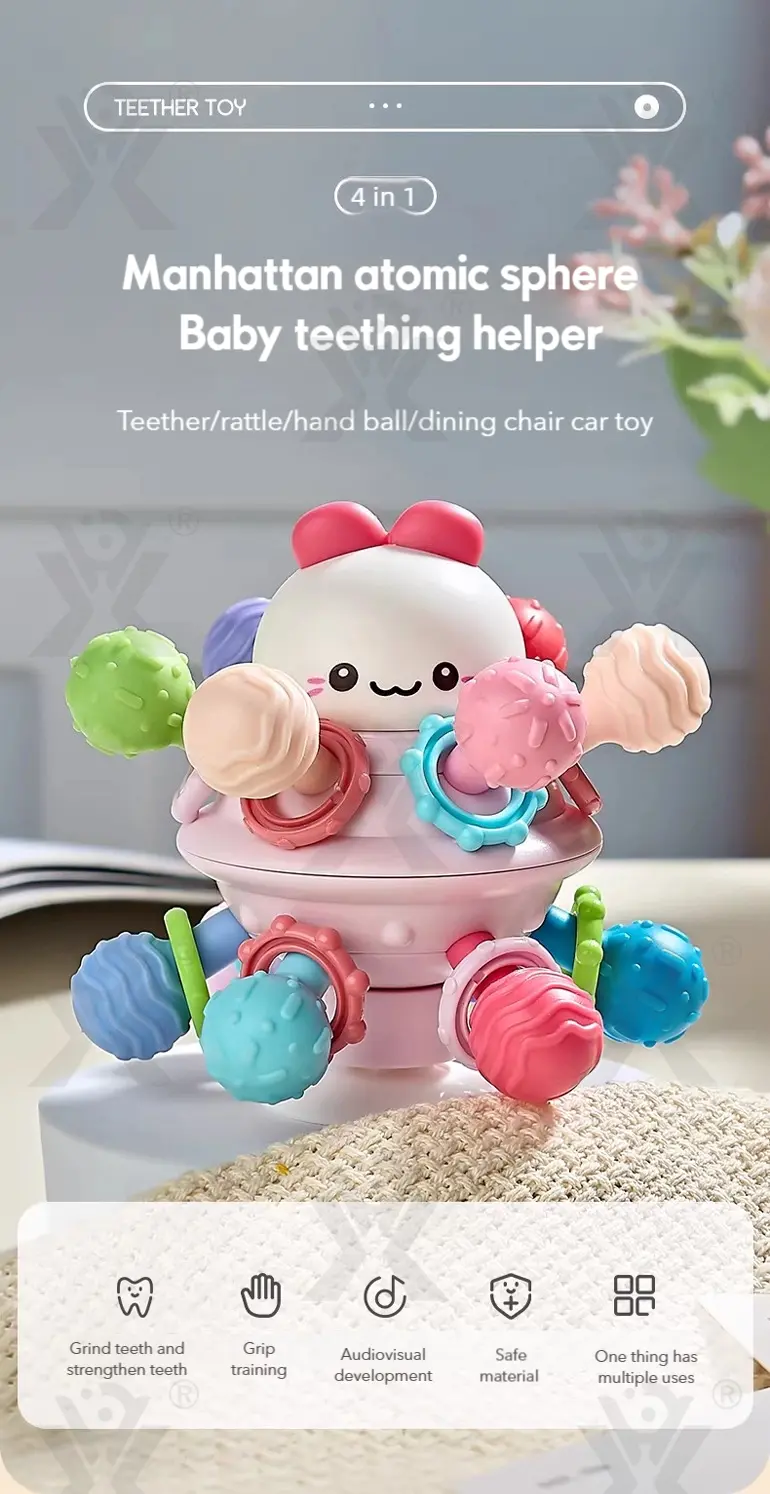 Manhattan Atomic Sphere Toy, Feledorashia Baby Toy, Montessori Sensory · TV10255 · detail image 1 of 9