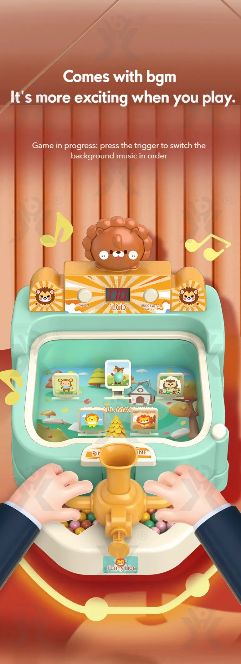 Kids Pinball Shooting Game, Developmental Board Toy · TV10254 · detail image 6 of 9