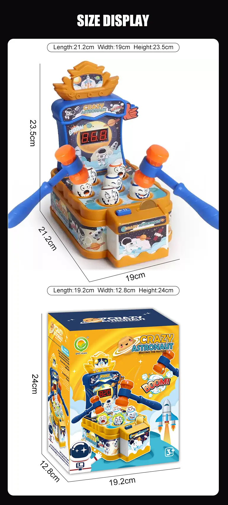 Kids Astronaut Whack-A-Mole Toy Game · TV10257 · detail image 9 of 9