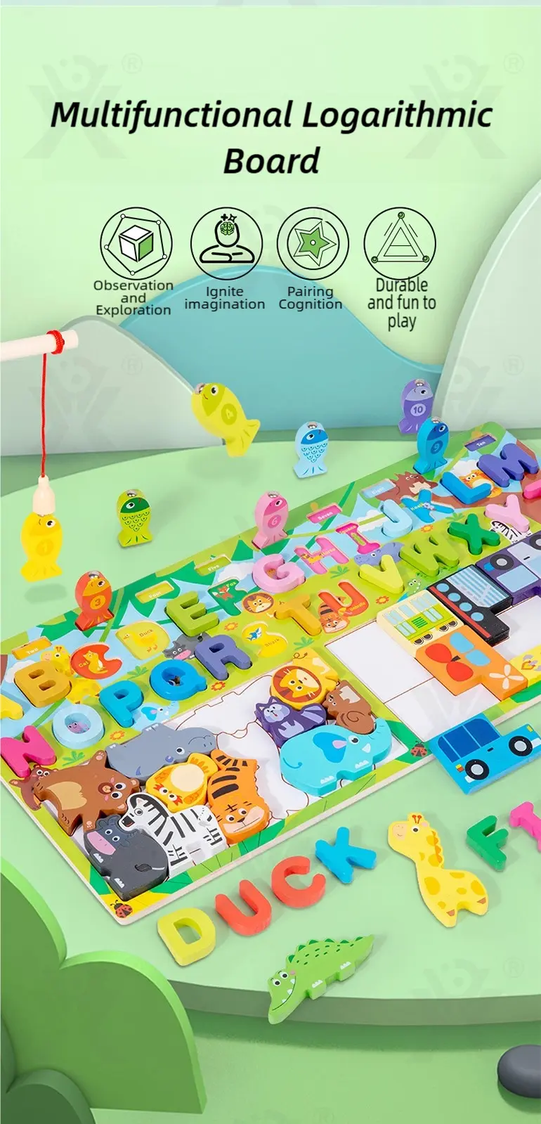 WholesaleKids Wooden Puzzle Toy, Math Game Included · TV10221 · detail image 6 of 10
