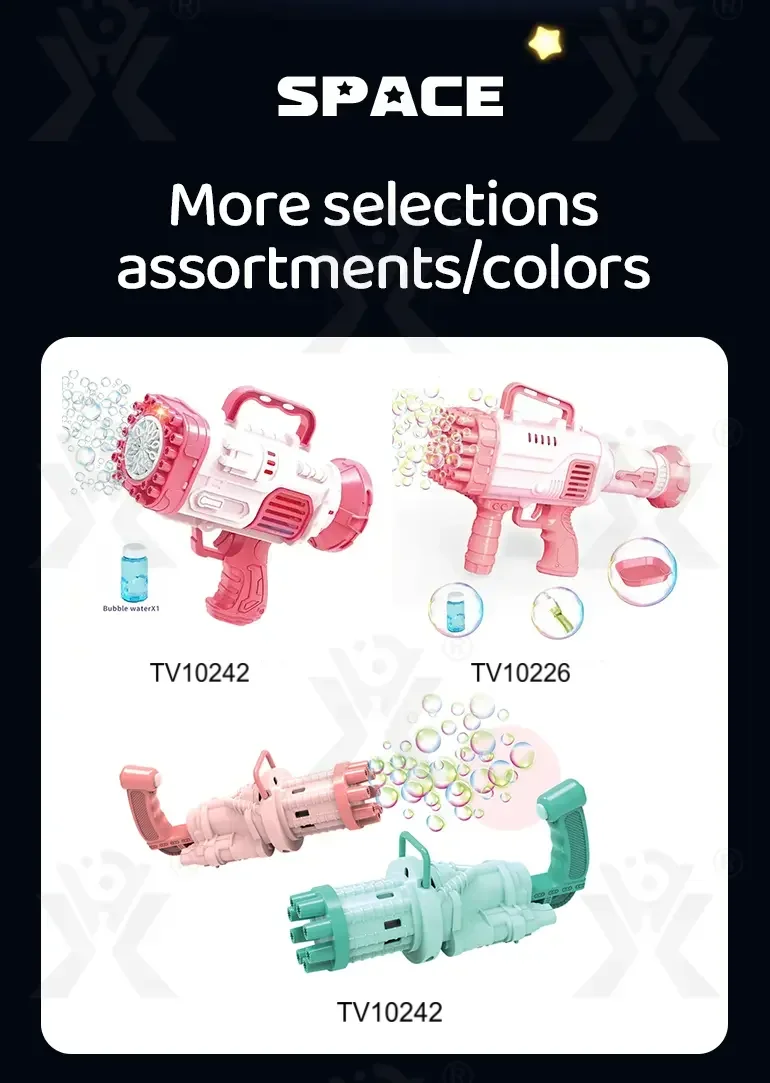 Astronaut Bubble Gun Toy, Spaceman Themed With 45 Holes · TV10242 · detail image 8 of 9