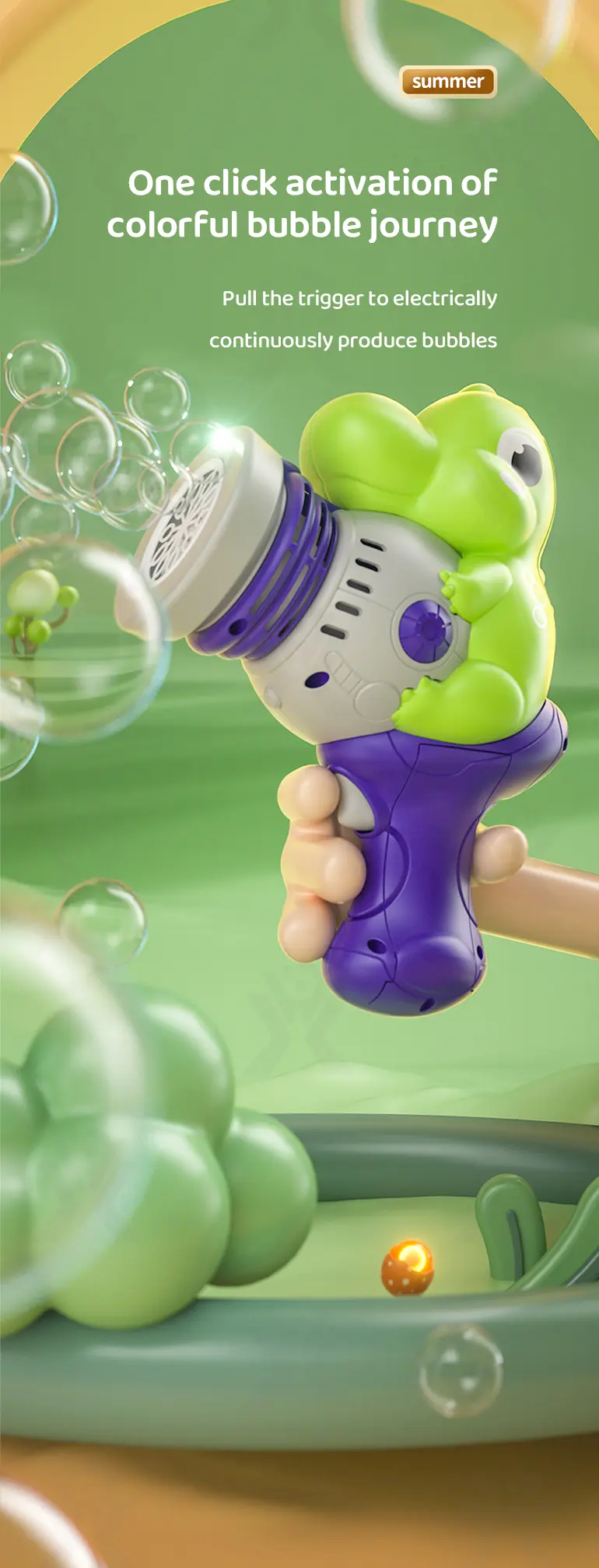 Dinosaur Bubble Gun · TV10225 · detail image 3 of 9