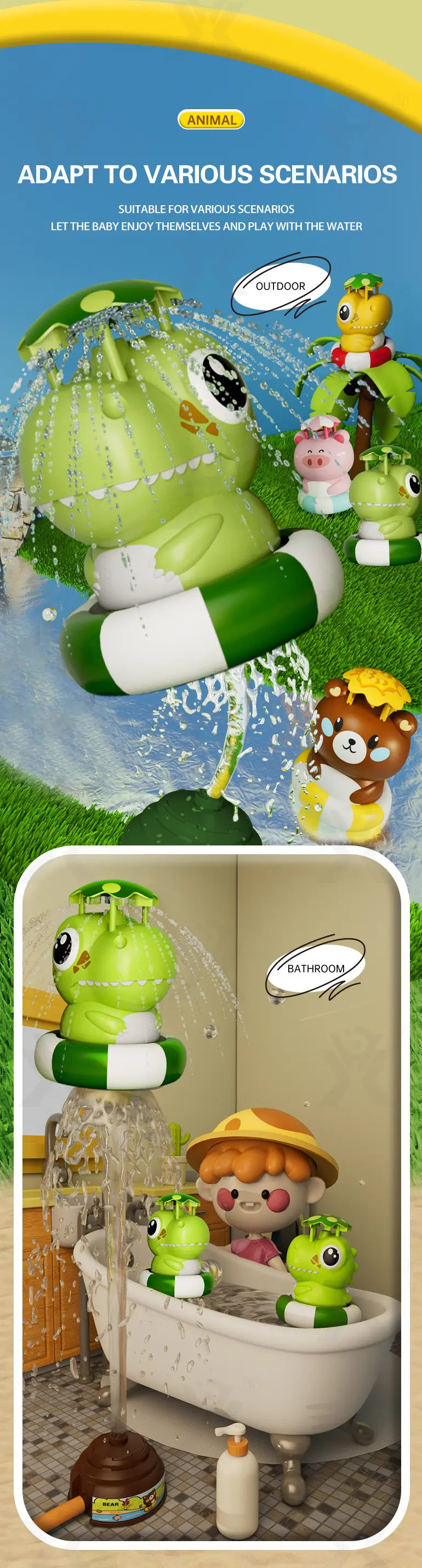 Dinosaur Water Rocket Sprinkler For Kids · TV10247 · detail image 4 of 7