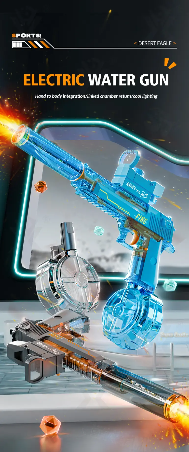 Semi-Automatic Electric Water Gun · TV10229 · detail image 1 of 8