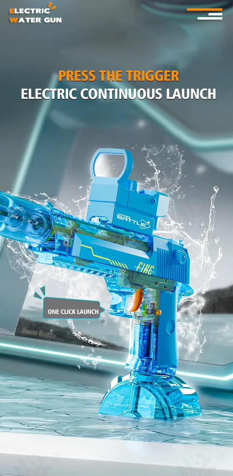Semi-Automatic Electric Water Gun · TV10229 · detail image 3 of 8