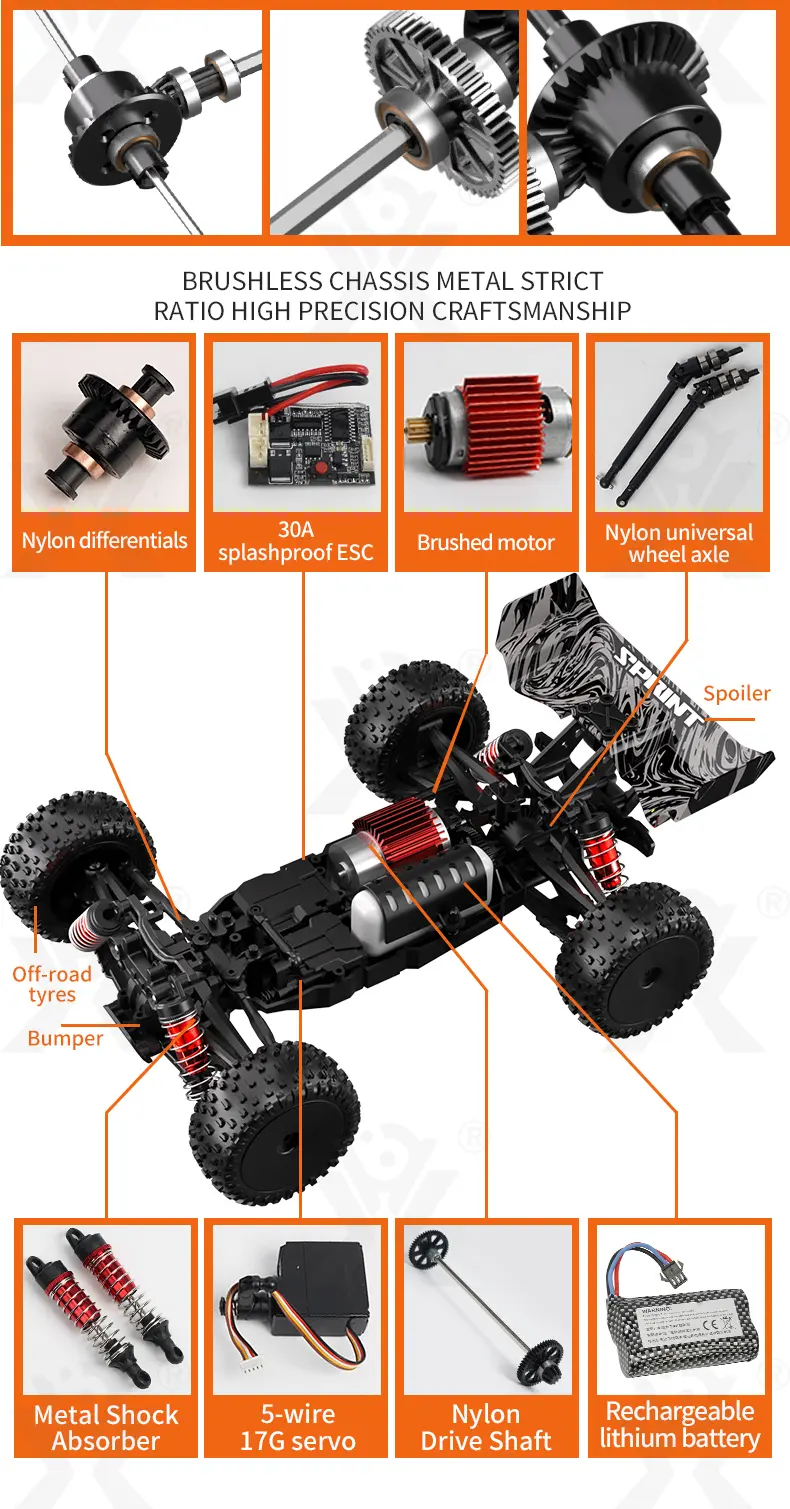 High-Speed RC Car, Fast Remote Control Car with 36KM/H Top Speed · TV10258 · detail image 6 of 11