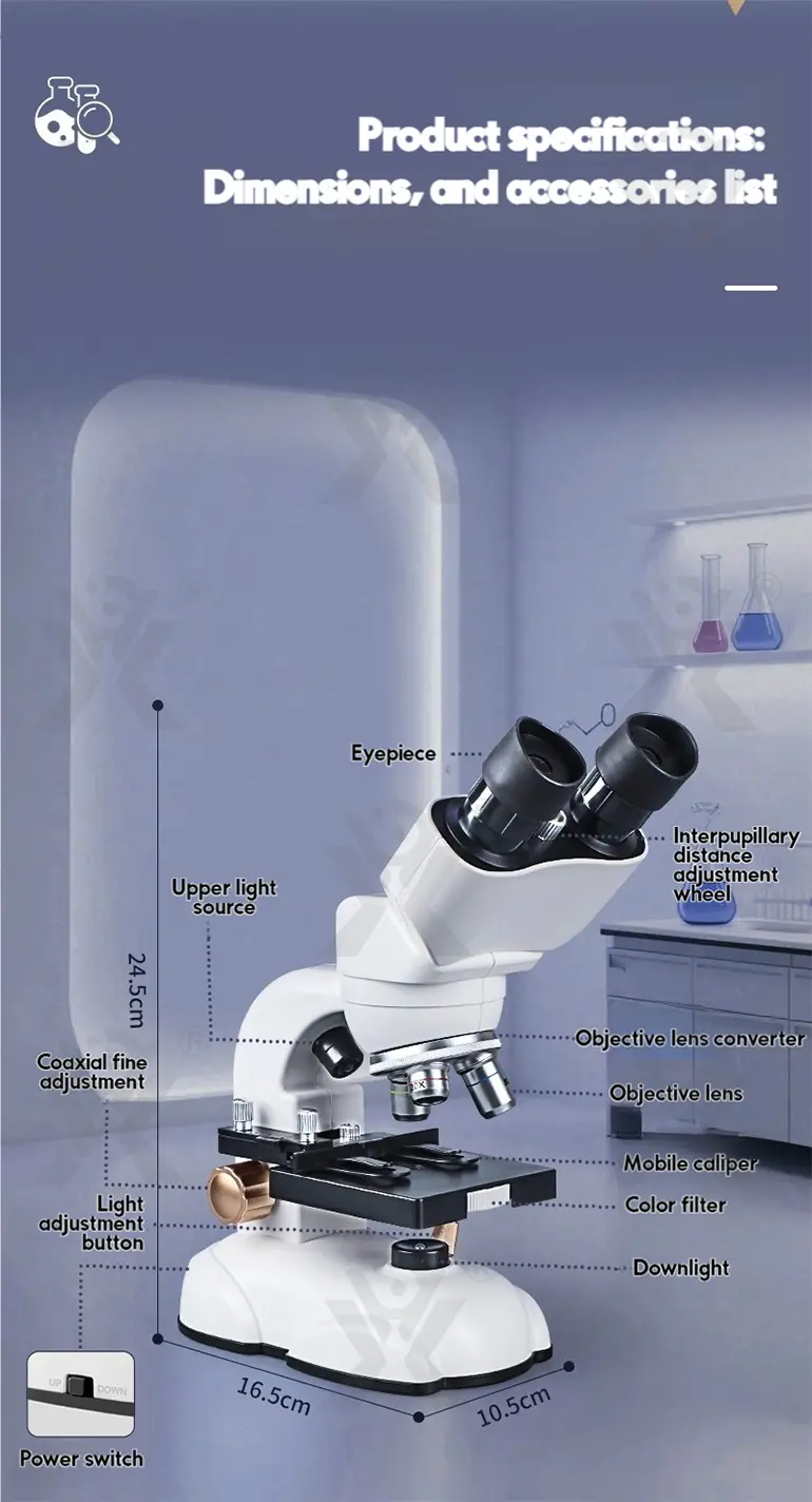 Binocular Microscope Toy, Suitable For Teaching and Playing · TV10252 · detail image 11 of 13