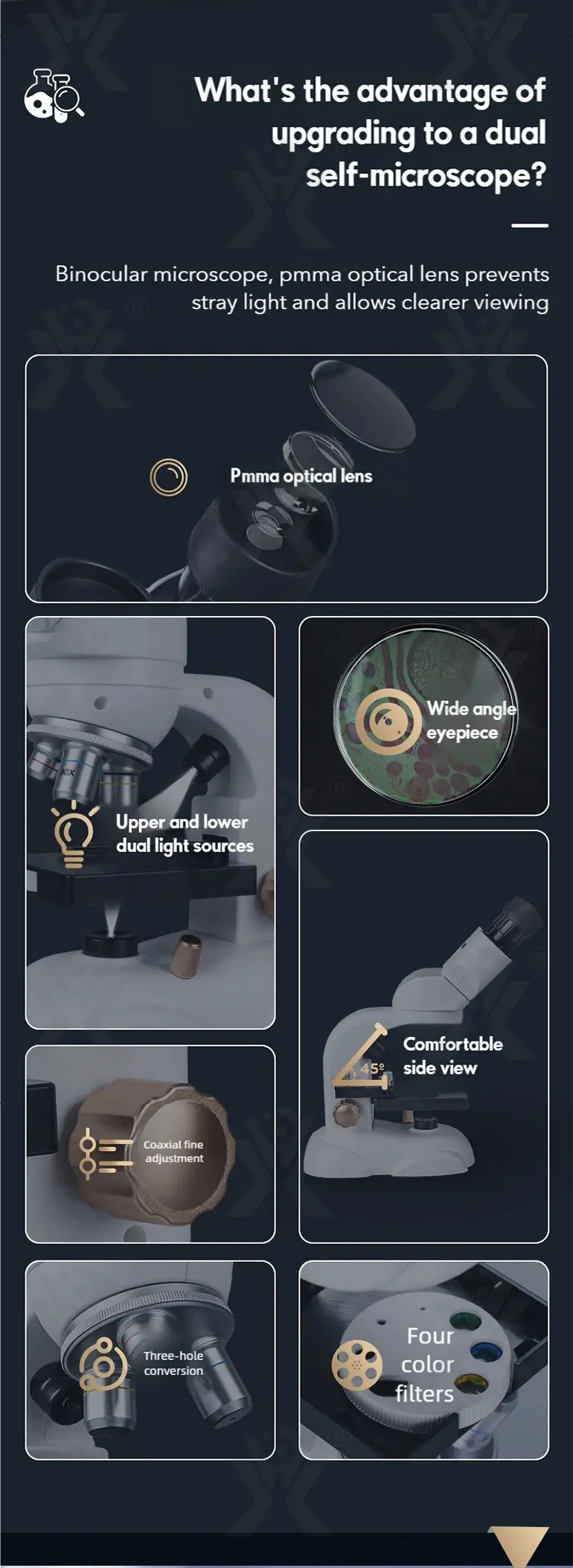 Binocular Microscope Toy, Suitable For Teaching and Playing · TV10252 · detail image 2 of 13