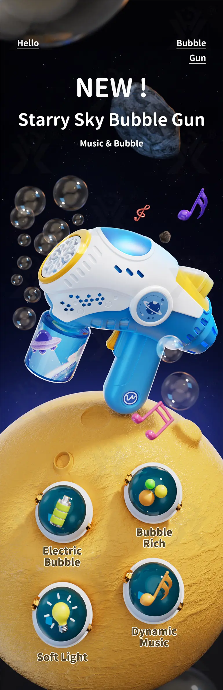 Sky Bubble Machine Gun 360° Leak-Proof · TV10237 · detail image 1 of 10