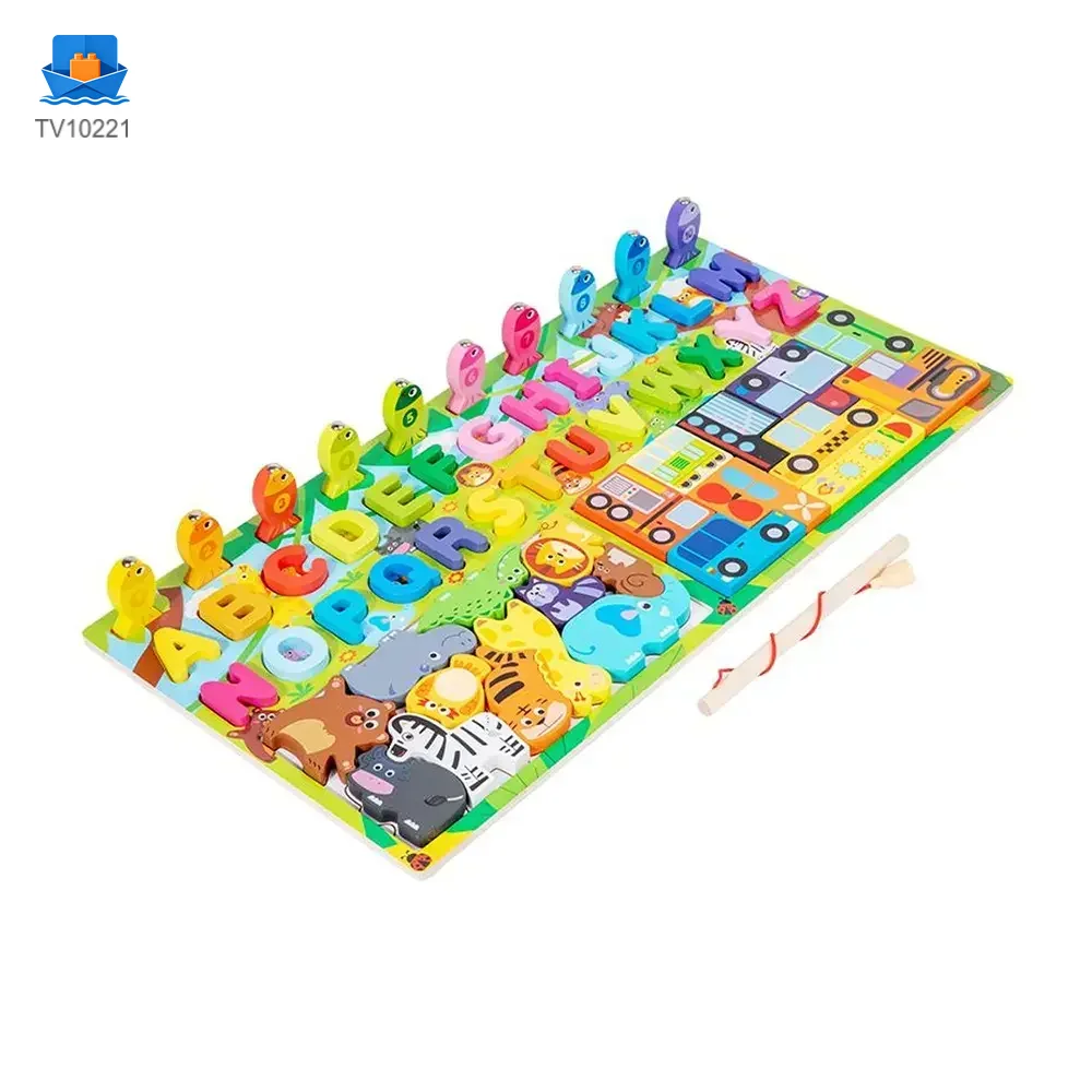 WholesaleKids Wooden Puzzle Toy, Math Game Included · TV10221 · product photo 1 of 6