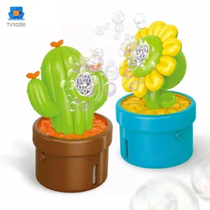 Juguete de máquina de burbujas en forma de planta, burbuja de cactus portátil