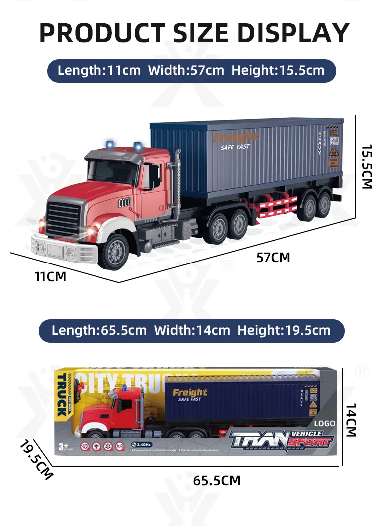 1:24 RC Trailer Car, Semi Truck Toy · TV10190 · detail image 7 of 7