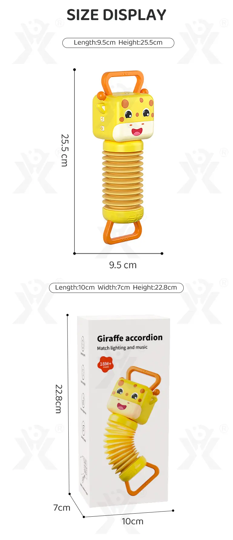 Giraffe Accordion Toy, Musical Toy · TV10193 · detail image 12 of 12