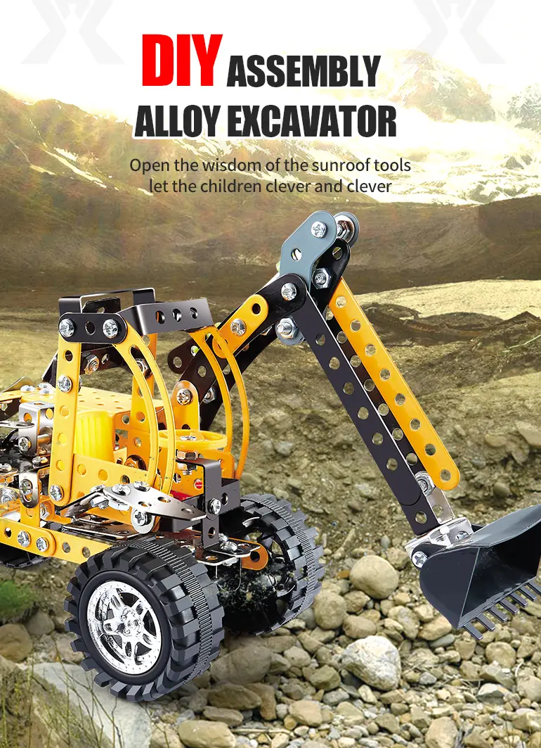 STEM Building Project Toys, DIY Alloy Excavator Toy · TV10196 · detail image 1 of 6