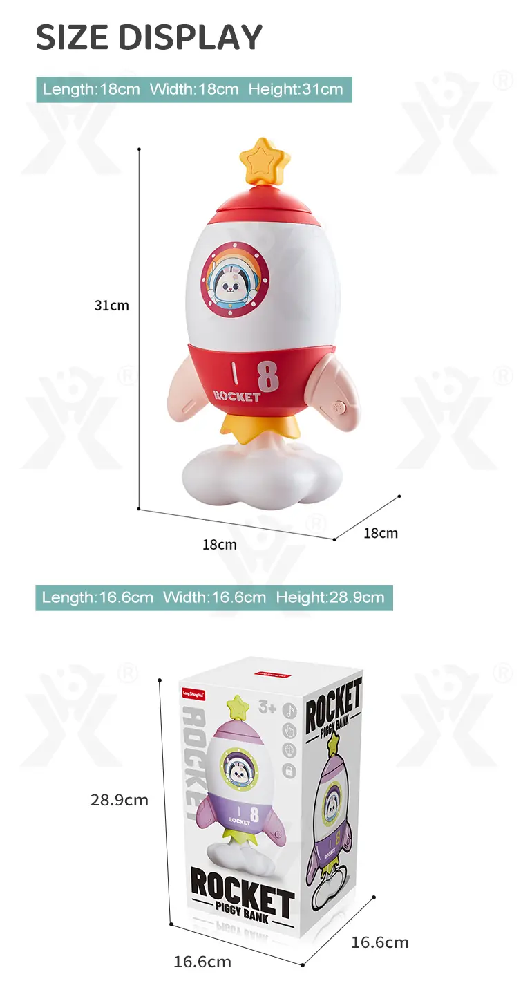 Custom Rocket Piggy Bank · TV10208 · detail image 11 of 11