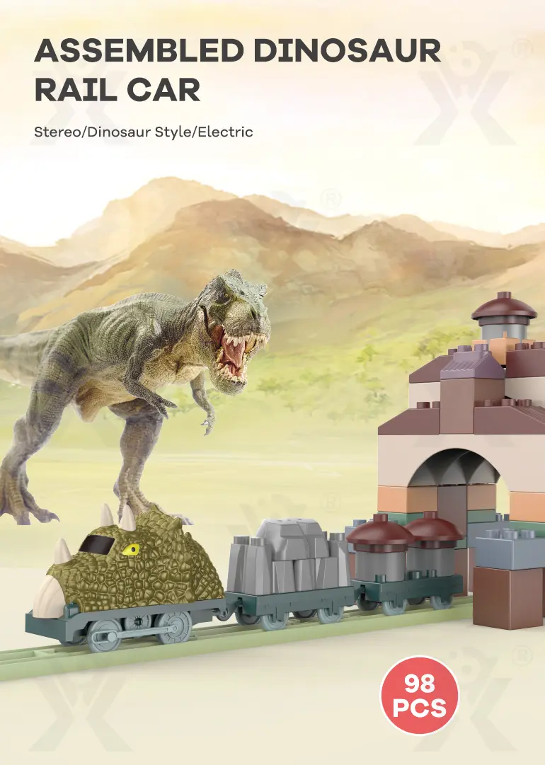 Dinosaur Rail Car Toys- Chenghai Toys Wholesale Market · TV10205 · detail image 1 of 7
