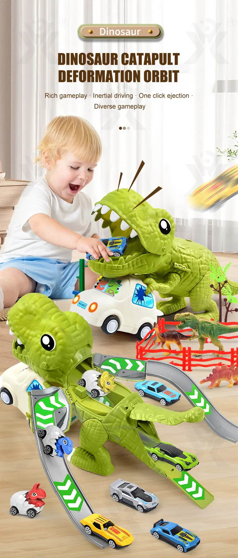 Dinosaur Catapult Set Toy · TV10202 · detail image 1 of 11