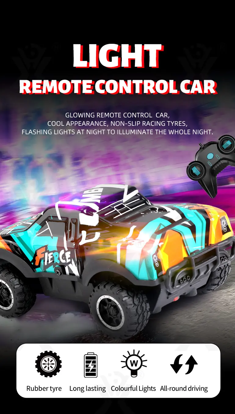1:24 Scale Glowing RC Car, High Speed, Ultra Fun · TV10181 · detail image 1 of 8