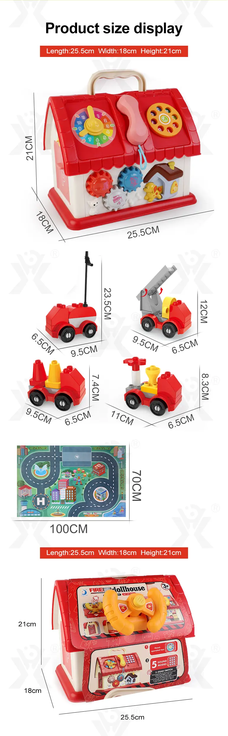 Playhouse Block Toy with Cars · TV10201 · detail image 14 of 14
