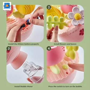 Electric Handheld Flower Bubble Machine Toy · TV10210 · product photo 2 of 6