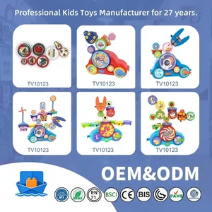 Kids Electric Rotating Gear Building Block Toy, 6 in 1 Educational Construction Toy Set · TV10123 · product photo 6 of 6