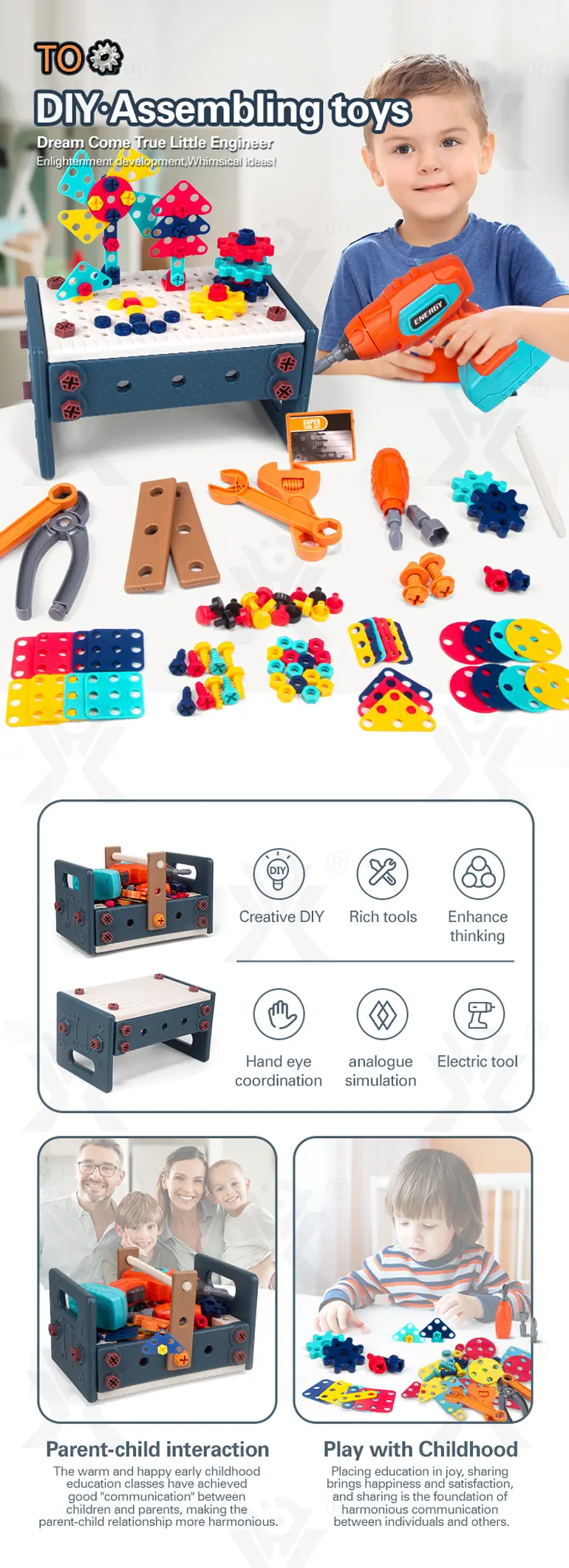 3D Screw Assembly Tool Box Toy · TV10166 · detail image 1 of 7