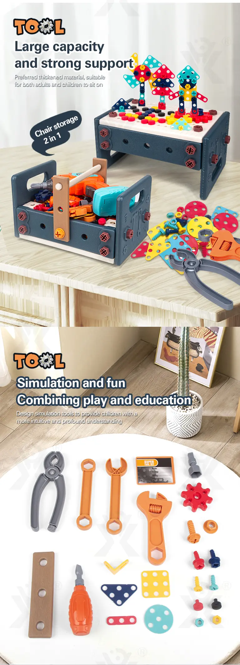 3D Screw Assembly Tool Box Toy · TV10166 · detail image 2 of 7