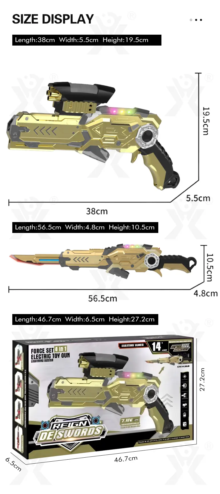 4-in-1 Multi-Functional Deformation Toy Guns · TV10136 · detail image 14 of 14
