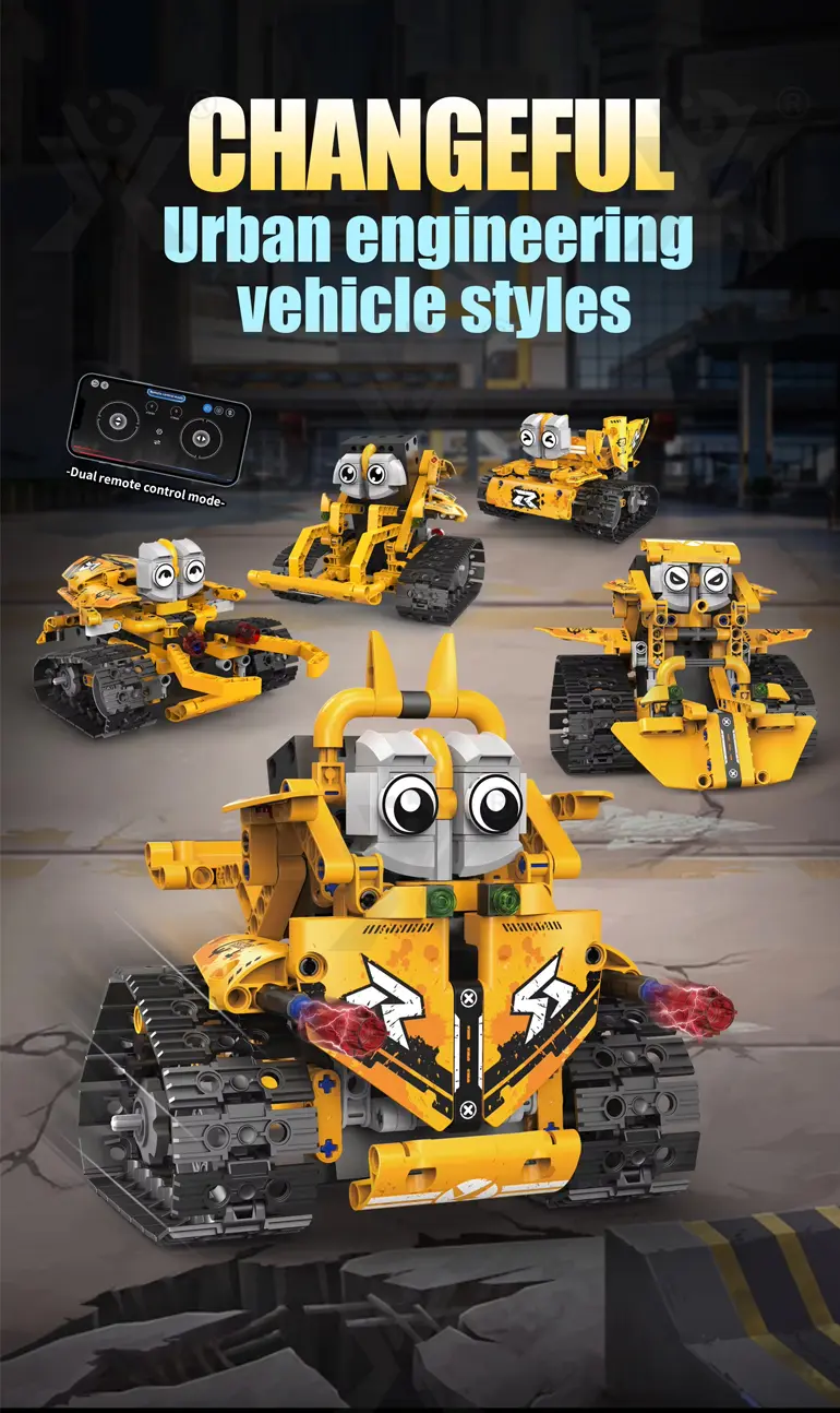 5-in-1 Robot Building Set, Remote and App Control Compatible · TV10138 · detail image 1 of 6