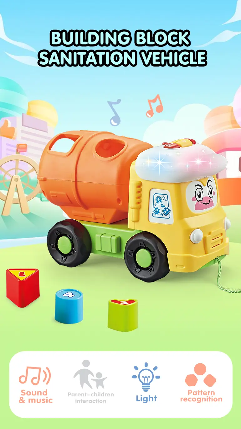 Shape Matching Vehicle Toy, Musical Building Block Car Toy · TV10131 · detail image 1 of 6