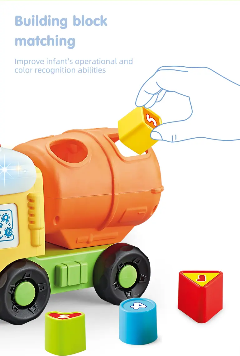Shape Matching Vehicle Toy, Musical Building Block Car Toy · TV10131 · detail image 2 of 6