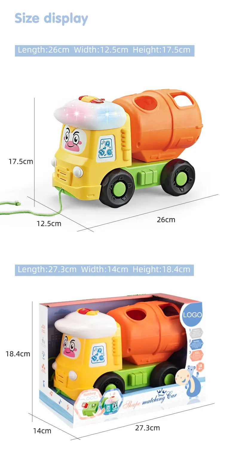 Shape Matching Vehicle Toy, Musical Building Block Car Toy · TV10131 · detail image 6 of 6