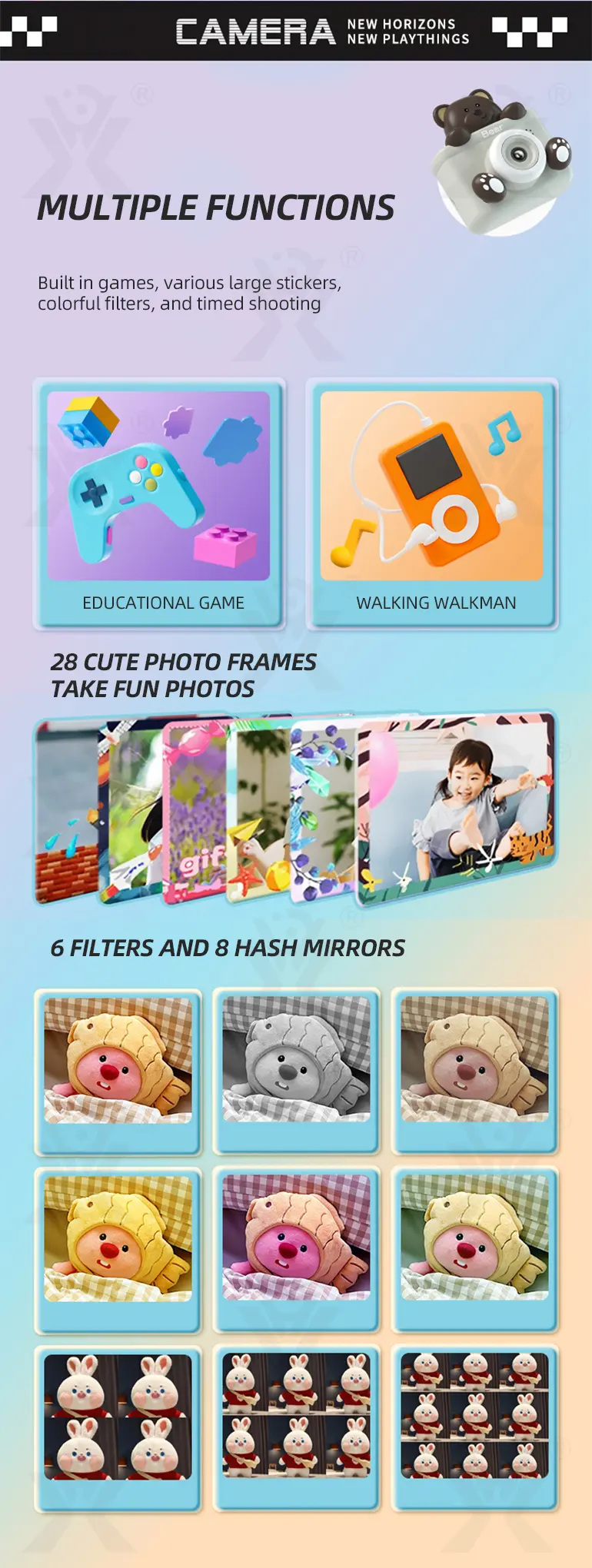 Kids Digital Cartoon Camera Toy · TV10150 · detail image 9 of 11