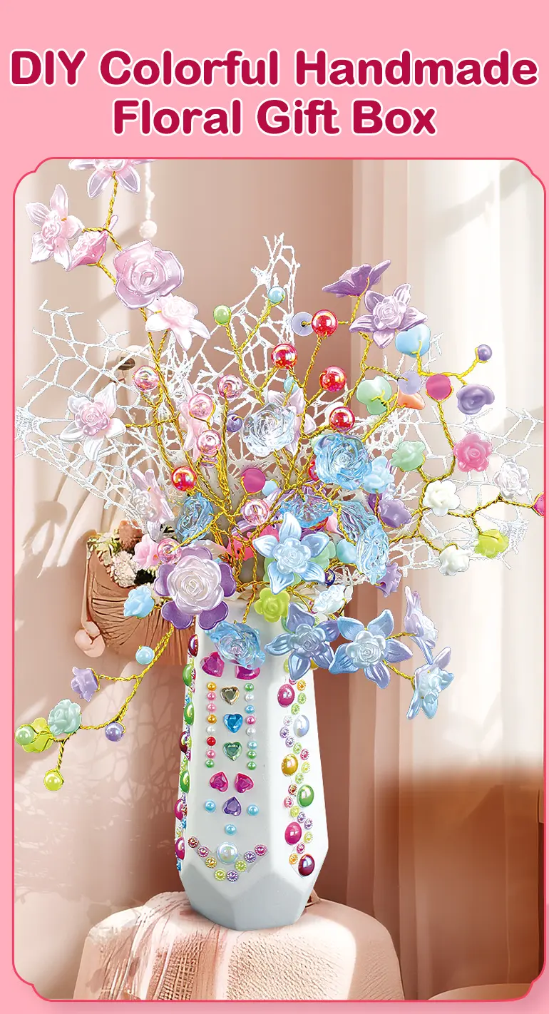 DIY Handmade Floral Toy, Beaded Bouquet Craft Kit · TV10143 · detail image 1 of 7