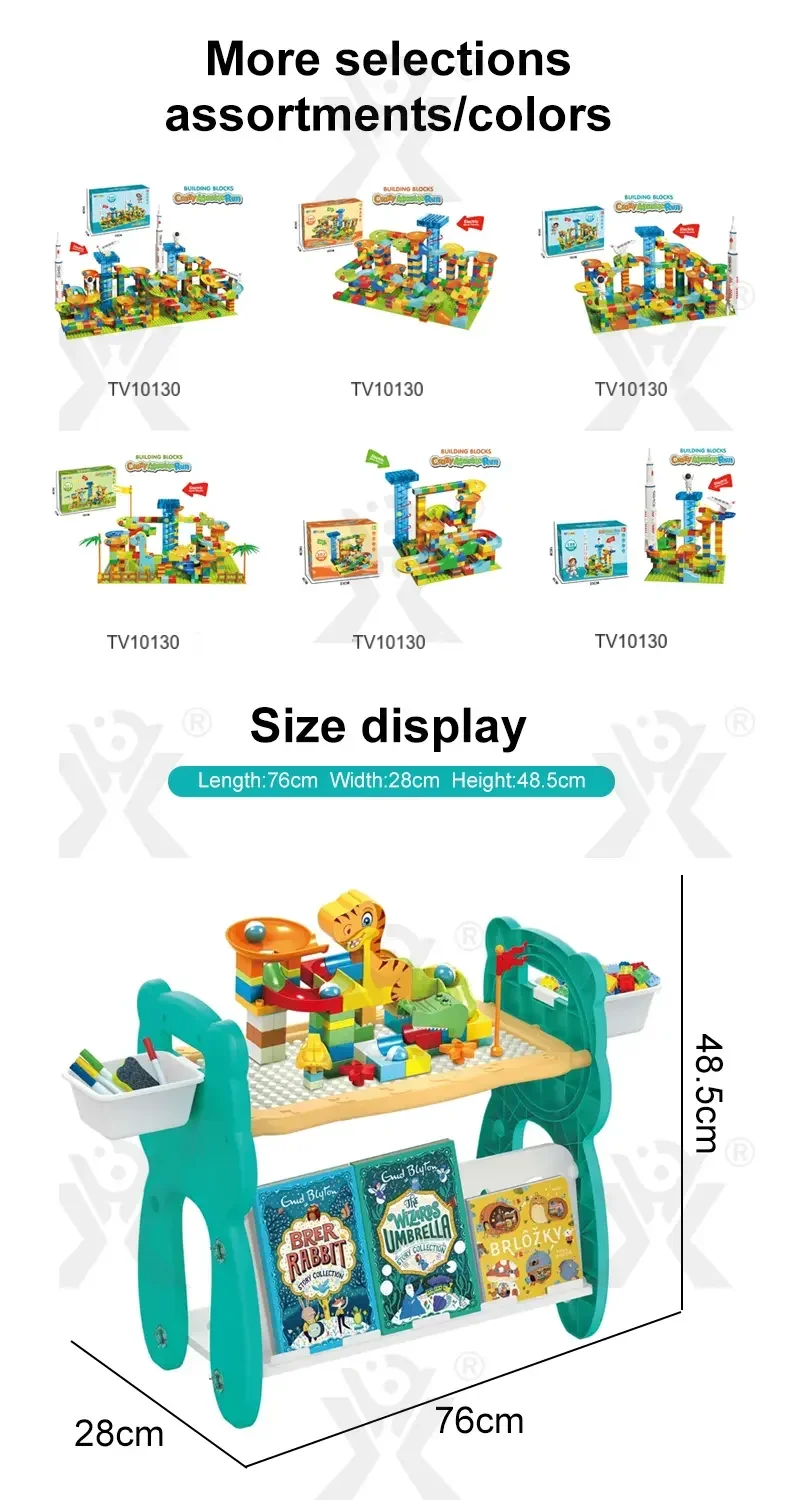 Multi-Functional Learning Table & Art Easel, Drawing Board & Building Blocks Set Toy- Educational Toys Factory Supply · TV10130 · detail image 8 of 9