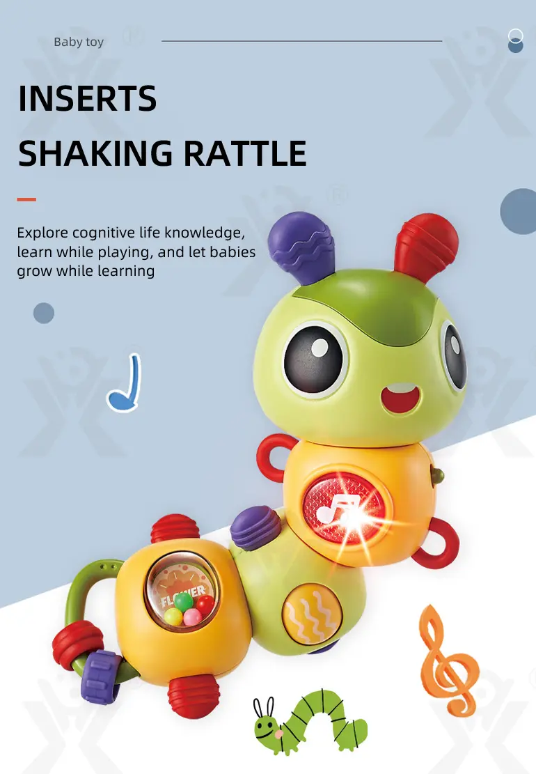 Electric Caterpillar Toy with Music, Sound, Lighting, and 360 Degree Rotation · TV10122 · detail image 1 of 7