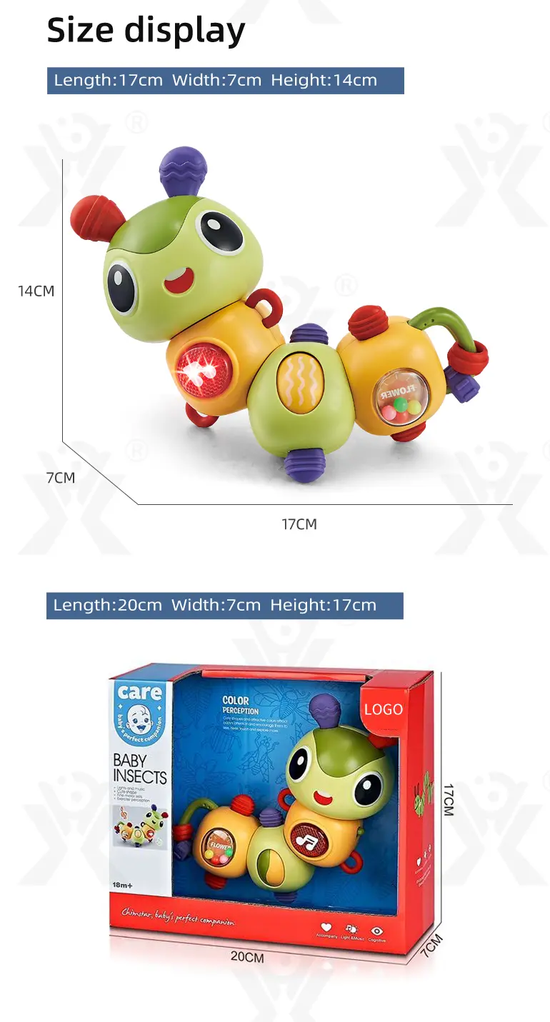 Electric Caterpillar Toy with Music, Sound, Lighting, and 360 Degree Rotation · TV10122 · detail image 7 of 7