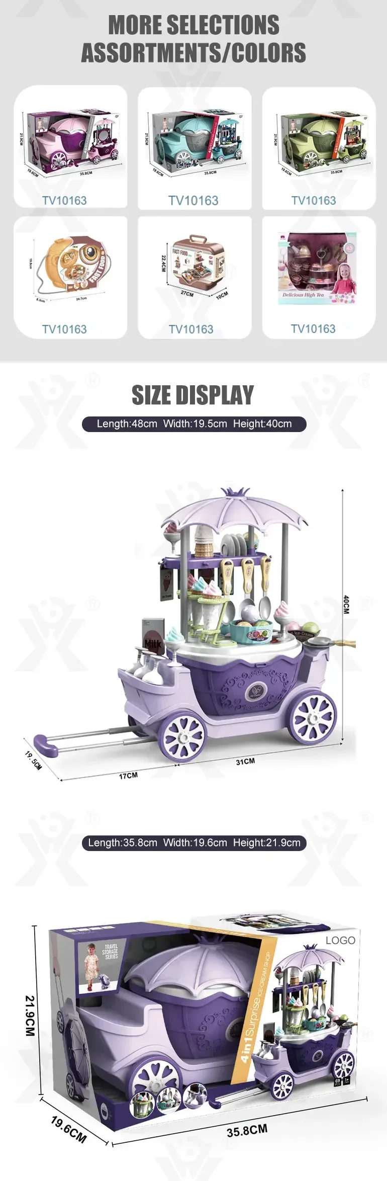 Simulated Ice Cream Princess Cart Toy, Play House Toys · TV10163 · detail image 7 of 7