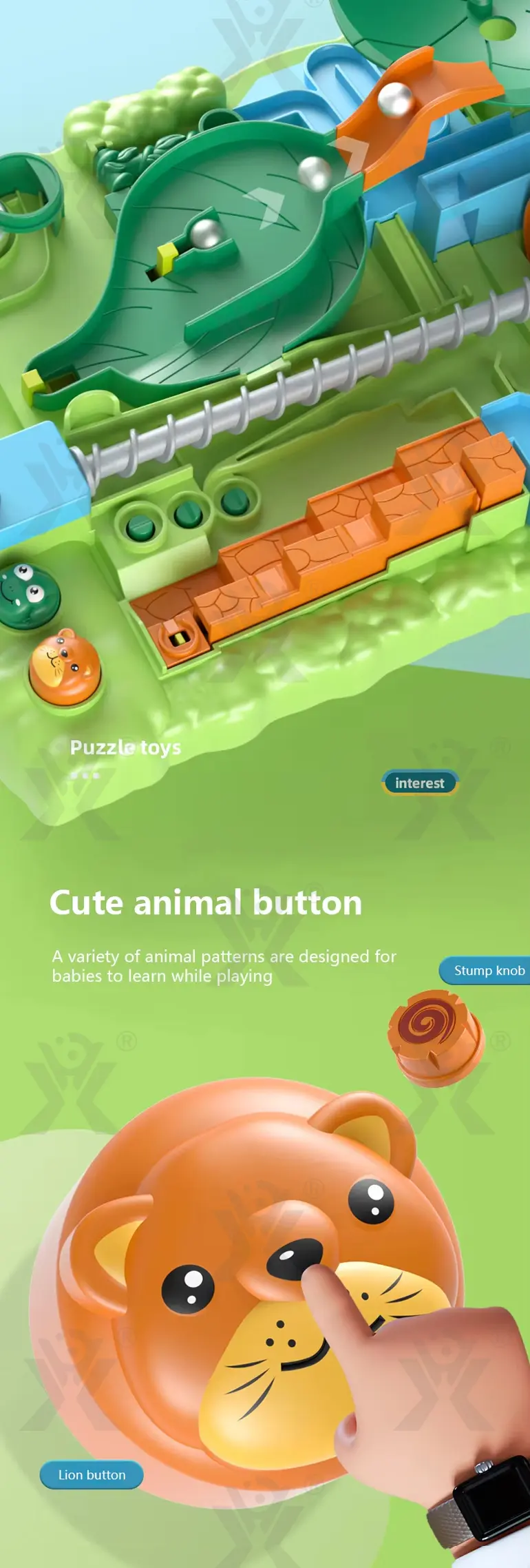 Interactive Jungle Adventure Ball Maze Board Game- Educational Children’s Toys · TV10126 · detail image 2 of 5