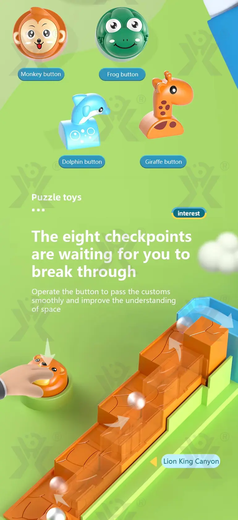 Interactive Jungle Adventure Ball Maze Board Game- Educational Children’s Toys · TV10126 · detail image 3 of 5
