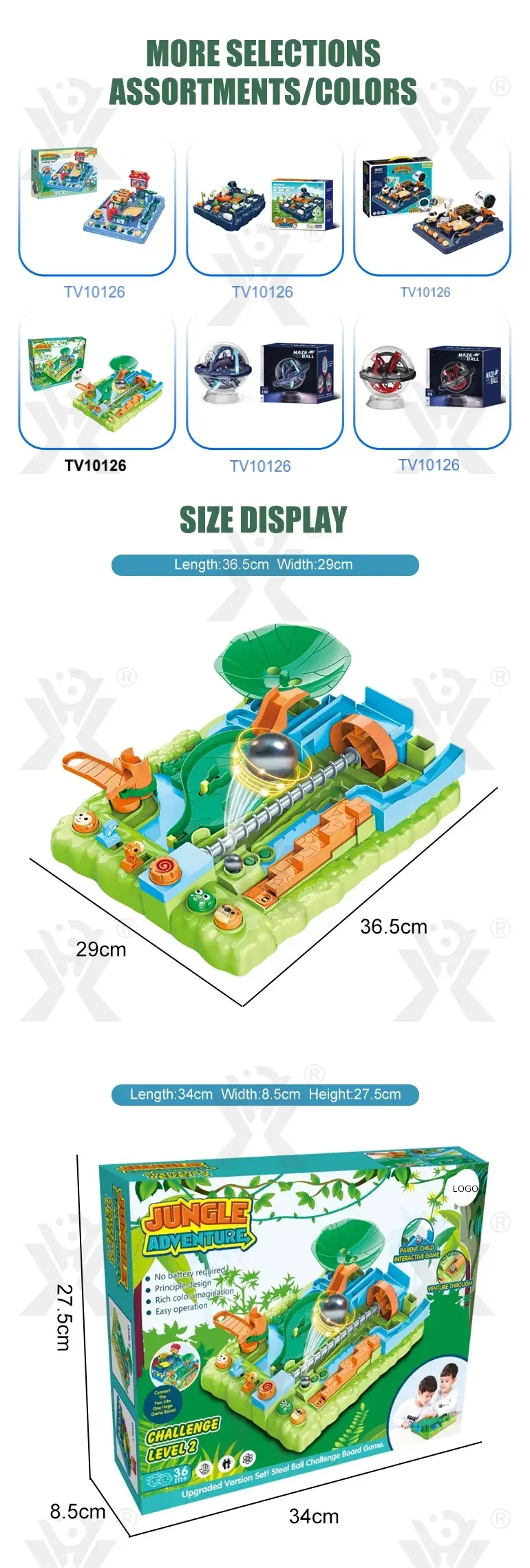 Interactive Jungle Adventure Ball Maze Board Game- Educational Children’s Toys · TV10126 · detail image 5 of 5