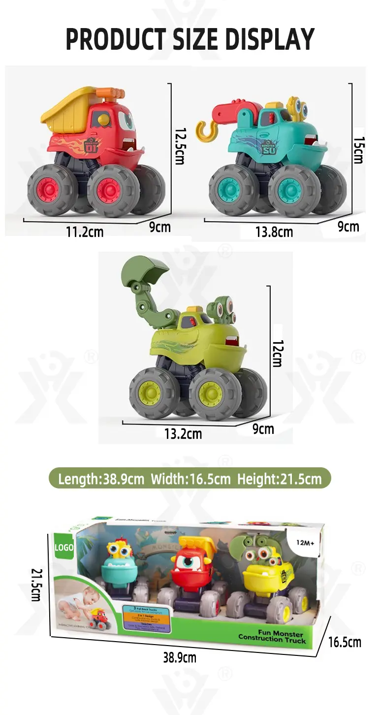 Pull Back Monster Car Toy, Fun Monster Construction Truck · TV10156 · detail image 11 of 11
