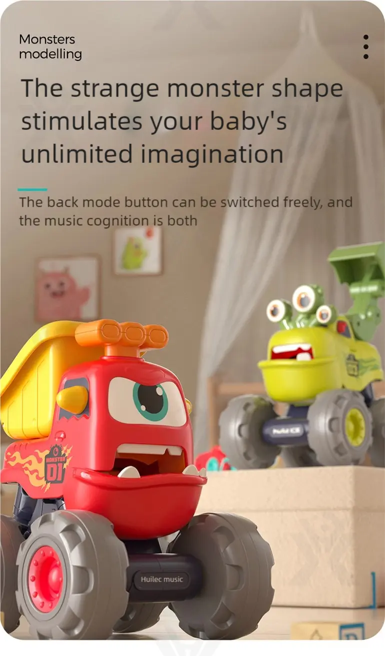 Pull Back Monster Car Toy, Fun Monster Construction Truck · TV10156 · detail image 2 of 11