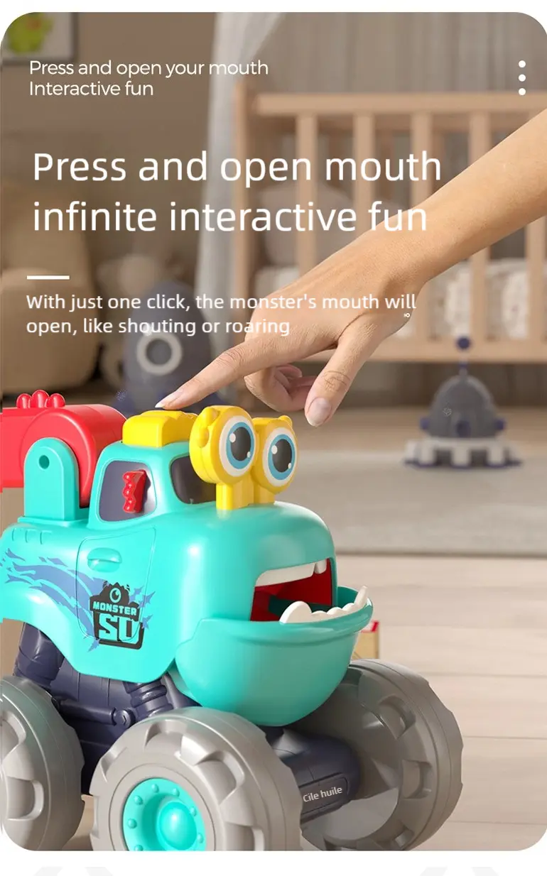 Pull Back Monster Car Toy, Fun Monster Construction Truck · TV10156 · detail image 7 of 11