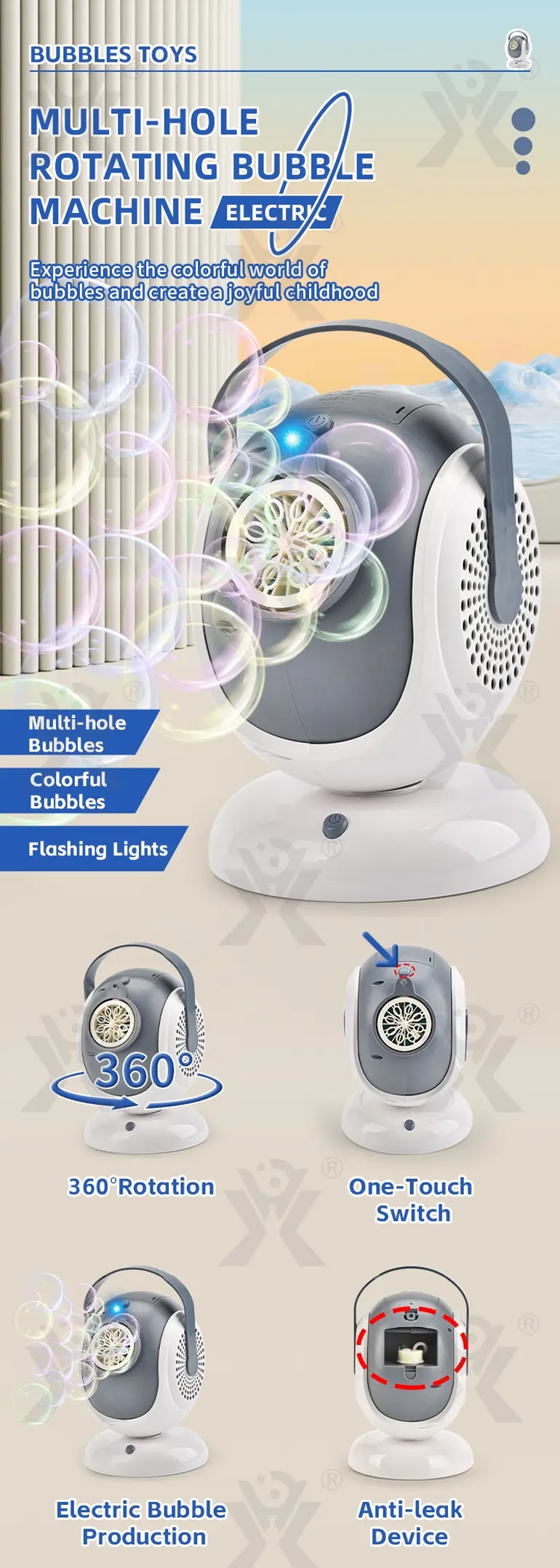Automatic Rotating Bubble Machine · TV10154 · detail image 1 of 6