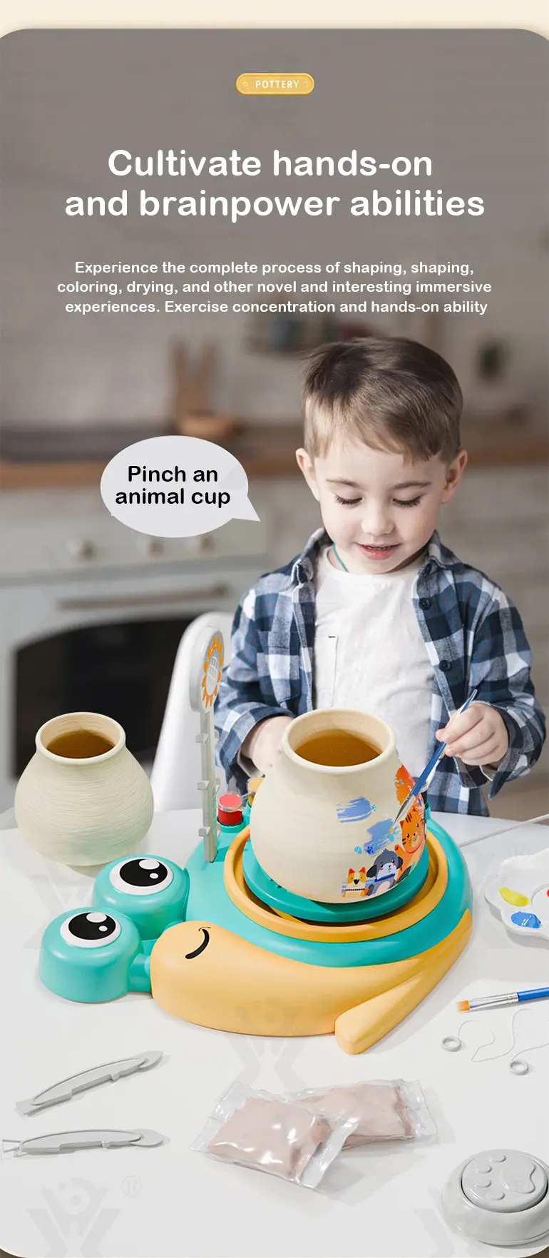 Pottery Machine Toy, Snail Shaped, For Kids · TV10140 · detail image 3 of 11