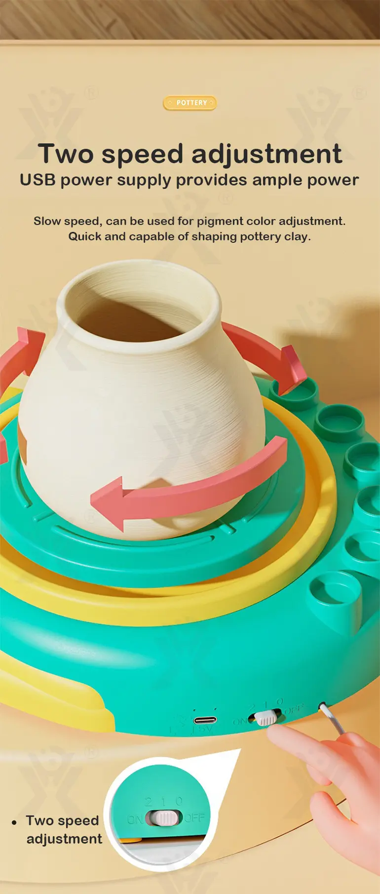 Pottery Machine Toy, Snail Shaped, For Kids · TV10140 · detail image 7 of 11