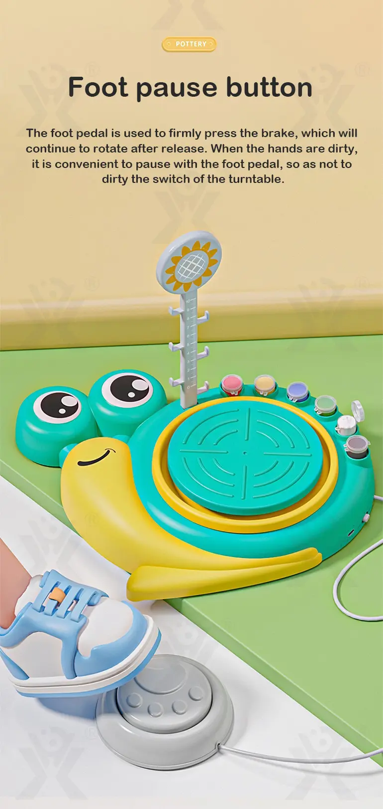 Pottery Machine Toy, Snail Shaped, For Kids · TV10140 · detail image 8 of 11
