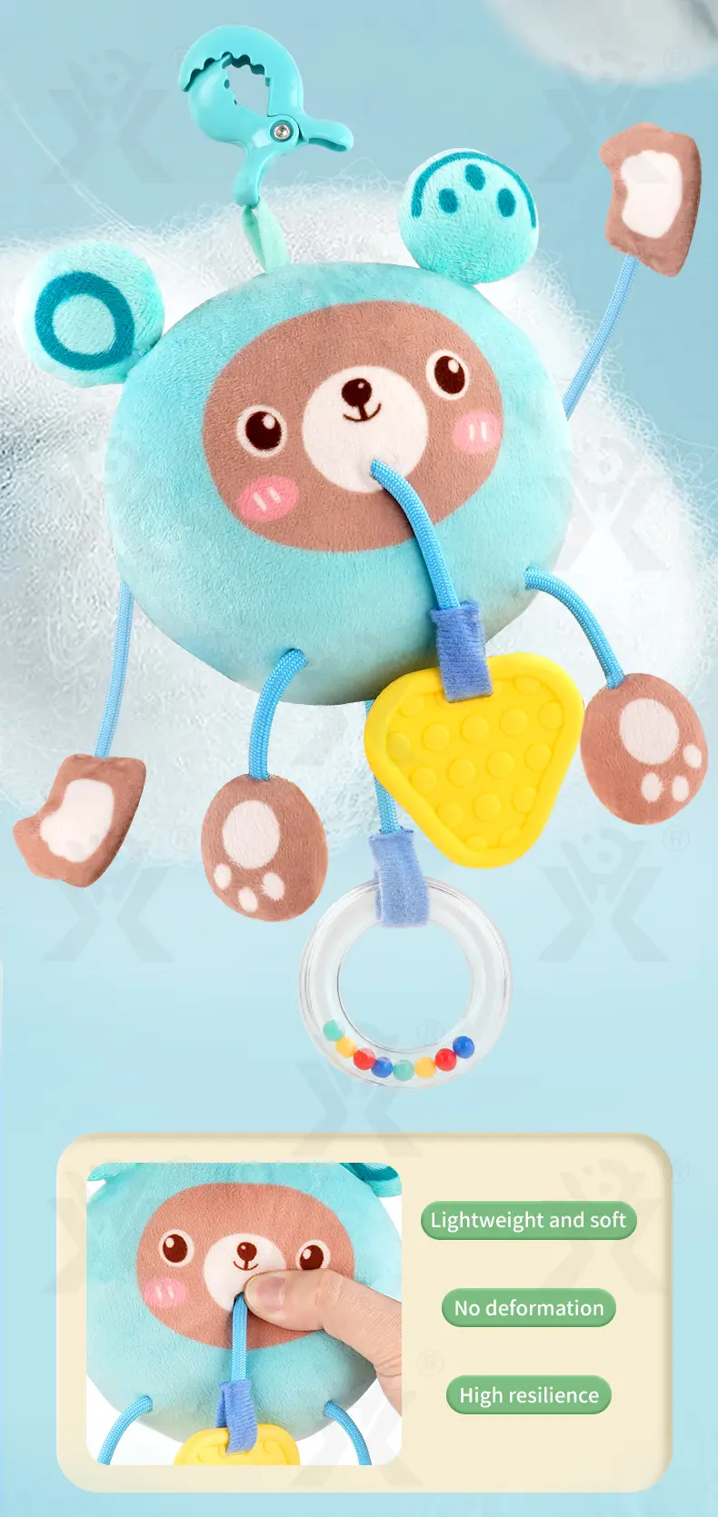 Soft Cartoon Hanging Rattle Toy · TV10144 · detail image 6 of 10