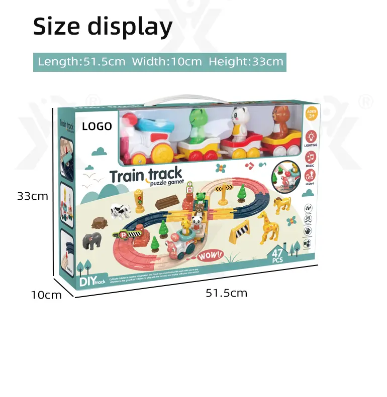 Light Music Train Track Set, 47 pcs · TV10168 · detail image 7 of 7